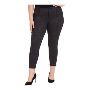 Torrid Women's Size 22R Ponte Stretch Ankle Skinny Pant-Grey Chevron Sparkle